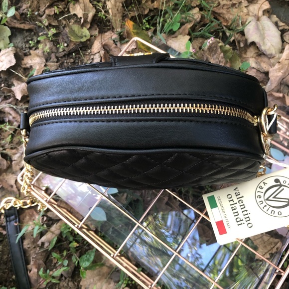 NWT Valentino Orlandi Zip Crossbody-Black-Designed in Italy 🇮🇹 - Picture 4 of 10